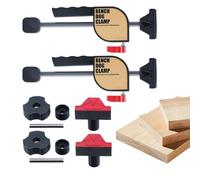 Pinze per cani da banca | Morsetto a sgancio rapido con arresto da 19 mm | Set di morsetti in legno per lavori in legno | per sega, levigatura, taglio, riparazione, banco da lavoro, officina, sega da