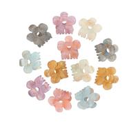 Pinze per capelli con artiglio, 12 pezzi, piccole pinze per capelli sottili, accessori per lo styling dei capelli classici, per donne e ragazze (paillettes (fiori))