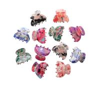 Pinze per capelli con artiglio, 12 pezzi, piccole pinze per capelli sottili, accessori per lo styling dei capelli classici, per donne e ragazze (fiore #1)