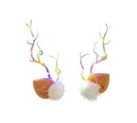 Pinze per capelli con corna | Accessorio natalizio per la testa con luce a LED - Forcine decorative per feste, per feste in costume, spettacoli sul palco, convegni comici, bambini, Ado