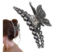 Pinze per capelli con perle, a forma di squalo, colore: grigio, accessori per capelli dal design alla moda per donne e ragazze, matrimoni, feste di compleanno