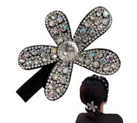 Pinze Per Capelli Con Pietre Brillanti Per Le Donne,Forcina In Metallo Lucido Becco D'anatra Per Lo Styling,Pinze Per Capelli Brillanti Con Fiori - Per Salone Casa Viaggio Matrimonio Festa