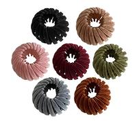 Pinze per capelli da 1/7 - Artiglio per capelli in velluto, supporto retrattile vintage per coda di cavallo | Tre file di denti per lo styling dei capelli, clip per capelli magici a nido di