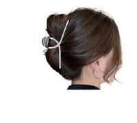 pinze per capelli Forcina for capelli in lega, semplice, con vernice spray, grande, forcina a forma di squalo(Eight-character silver grip 13.5cm)