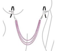 Pinze per capezzole - Clip BDSM per adulti - Pinze regolabili per sesso - Piercing per false capezzole - Giocattoli per adulti BDSM - Gioielli per il corpo Non Piercing - Morbido per comfort (Purple)