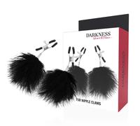 Pinze per capezzoli Darkness fur nipple clams nero
