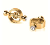 Pinze per Capezzoli Magnetici Fetish Fantasy Dorati con Brillante