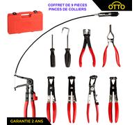 Pinze Per Collari Di Serraggio Riparazione Strumento 9 Pezzi Kit + Scatola
