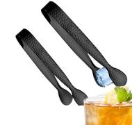 Pinze per cubetti di ghiaccio per congelatore, 2 pezzi, strumenti in acciaio inossidabile per afferrare il bar | piccola pinza da bar - per fette di limone di tè amatoriale del caffè panettiere