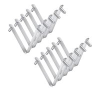 Pinze per da piscina, in acciaio inox, 10 pezzi, a doppia punta, a forma di V, antiruggine, tenuta sicura, per spazzola per piscina, parete, stagno, pulizia skimmer, manutenzione quotidiana