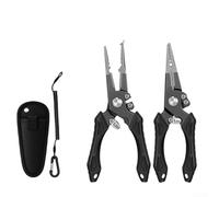 Pinze per esche da pesca, dispositivo di controllo del pesce con caratteristiche multifunzionali, tra cui taglio della lenza, rimozione dell'amo e apertura dell'anello in lega di alluminio e acciaio