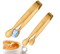Pinze per ghiaccio per congelatore, 2 pezzi utensili in acciaio inox per afferrare lo zucchero, pinze per servire la casa, per fette di limone, tè amante del caffè, panettiere, ristorante,