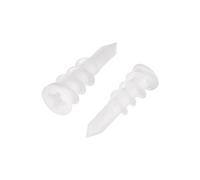 Pinze per la sigillatura dei profumi, 100 pezzi 10 mm x 32 mm Tasselli di espansione for pareti cave in cartongesso in plastica, bianchi, buona elasticità