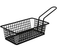 Pinze per la sigillatura dei profumi, Mini cestino rettangolare for patatine fritte con manico, cestino creativo for patatine fritte nere, espositore multiuso for snack in acciaio inossidabile
