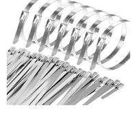 Pinze per la sigillatura dei profumi, Organizzatore di cavi for impieghi gravosi, autobloccante, riutilizzabile, multifunzione, in acciaio inox, con fascetta di fissaggio, 60 pezzi(60,4.6 * 300mm)