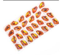 Pinze per la sigillatura dei profumi, Pietre cucite Strass a dorso piatto Cristalli da cucire Gemme artigianali Strass in vetro for accessori for vestiti(Orange,9x14mm 48Pcs)