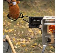 Pinze per Legna da Ardere Portatile in Forte Acciaio al Carbonio per Campeggio e