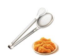 Pinze per noodle skimmer - 2 in 1 in acciaio inossidabile pinza per schiumarola | Cottura per ng, Metal Ton g Skim mer L Adle Stra Iner, Fry Oil Mesh Strainer, Comfortable Grip Stra Iner La Dle
