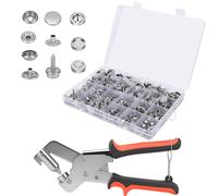 Pinze Per Occhielli Professionali, Occhiellatrice per Teloni con 80 Occhielli, Cassetta degli Attrezzi e Borsa di Stoccaggio, Magnetica Perforatrice per Pelle Telone In Pvc Pelle Cartone Tessuto