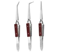 Pinze per presa in fibra - 3 pezzi di clip di rimbalzo automatico Set dritto | Gioielli forature a bloccaggio incrociato pinzers gioielli per utensili in fibra di grip in fibra set da 3 pezzi