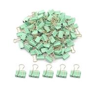 Pinze per raccoglitori, colore verde chiaro, piccole graffette da 15 mm, confezione da 100 micro clip da ufficio per casa, scuola e lavoro (verde chiaro)
