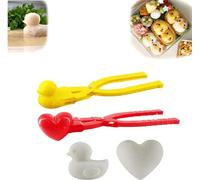 Pinze per riso e anatra, stampo per anatra di riso, clip per creare palle di neve, giocattoli per palle di neve, stampo per palline di riso in gomma, stampi per sushi fai da te, strumento per riso con