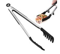 Pinze per spaghetti | Pinze da servizio in silicone - 30 cm anti-adesivo pinza alimentare resistente al calore con supporto per barbecue campeggio ristorante buffet cottura insalata