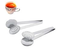 Pinze per spremi bustine di tè, 2 pezzi in acciaio inossidabile per bustine di tè, spremiagrumi, impugnatura per cucchiaio in metallo, mini clip per zucchero per la casa