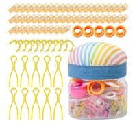 Pinze per tessuto per set completo di 76 | Mollette per tessuto e scatola per spilli, per amanti del tempo libero, creativi, principianti, professionisti