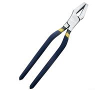 Pinze per vetro, 25,4 cm, ganascia piatta con denti, strumento professionale per taglio e sagomatura dei bordi, pinze per rottura vetri colorati per taglio fai da te