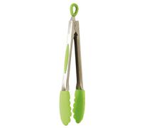 PINZE PINZA DA CUCINA ACCIAIO E SILICONE VERDE 30 CM