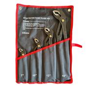 Pinze Poligrip Set 4 PZ Pinze Pappagallo Con Pulsante Regolabile 7" 10" 12" 16''