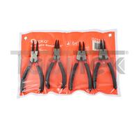 PINZE PROFESSIONALI PER ANELLI ELASTICI SEEGER 160mm SET 4pz G01660 TOOLTEK