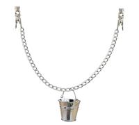 Pinze regolabili in metallo per capezzoli e clitoride con catena e mini pesi - set BDSM per coppie, morsetti stimolanti con carico regolabile per giochi fetish intensi