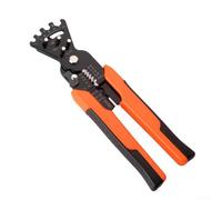 Pinze spelafili multifunzione da 12,7 cm, con impugnatura ergonomica antiscivolo, per elettricisti, piegatura, piegatura, utensile da taglio, nero/arancione