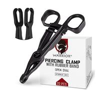 Pinze sterili monouso per piercing pinza plastica 20 pz Warrior single-use pliers Open Oval Ovale Aperto