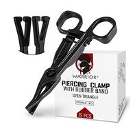 Pinze sterili monouso per piercing pinza plastica 6 pz Warrior single-use pliers Open Triangular Triangolare Aperto