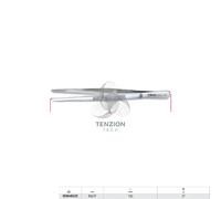 Beta 994TF - Pinzetta a molla, antiacido antimagnetica a punte larghe diritte arrotondate, zigrinate in acciaio inossidabile