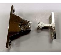 Pinzetta bloccaporta/fermaporta in zama cromato con incontro