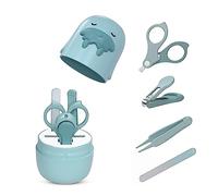 Pinzetta e Limetta,Set Manicure Neonato,Set Manicure per Neonato,Kit per Unghie Neonato,Set Manicure Bambina,Tagliaunghie per Bambini,Kit per La Cura del Bambino (Orso Verde)
