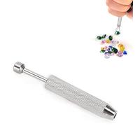 Pinzetta per gioielli, attrezzo per pick-up per portamonete Gemme per diamanti Pinzette per pinzette Catcher Grabber Pinzette dritto per strumento per la creazione di gioielli con 4 griffe(breve)