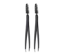 Pinzetta per Innesto di Ciglia, Pinzetta per Sopracciglia con Pennello per Sopracciglia a Coda, Design della Bocca Obliqua, Pinza per Ciglia Facile da Usare per il Trucco