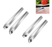 Pinzetta per Pesce,4 Pezzi Pinza per Pesce,pinze Professionali,Pinzette Spine Pesce,pinzette Multiuso,Pinzette per Cucina per peli di maiale pollo anatra
