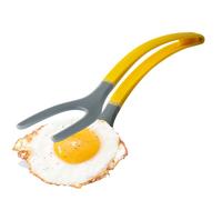 Pinzetta per uova, 2 in 1, utensile da cucina, 30 x 8 cm, manico ergonomico, design antiaderente, spatola resistente al calore per friggere uova, pancake, pane tostato, bistecca
