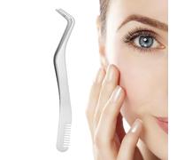 Pinzetta Punta Ricurva - Pinzetta Extension Ciglia Finte, Pinzetta Obliqua Per Uomo | Comode Pinzette Curve, Pinzetta Extension Ciglia In Acciaio Inossidabile, Applicatore Ciglia Finte