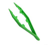 Pinzette a clip in plastica per lavori di perline, strumento portatile da 11 cm per raccogliere piccoli oggetti, compatibile con perline, strass, pellet, confezione da 1 (verde)