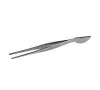 Pinzette Bonsai in Acciaio Inossidabile, Design Ergonomico, Testa a Spatola a Luna Crescente - Resistente, Antiruggine, Per Cura Piante in Vaso (Giusto)