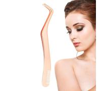 Pinzette curve per sopracciglia - Strumento inclinato in acciaio inossidabile, accessorio di bellezza a punta fine, soluzione per la cura accurata | Pinzetta per la depilazione per il trucco che model