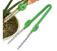 Pinzette da giardino, Pinzette lunghe con punte seghettate curve - Strumenti per il giardinaggio in acciaio inossidabile Pinze per tappeti per il giardinaggio di e piante grasse