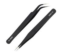 Pinzette ESD in acciaio inox di precisione antistatiche, set per computer, riparazioni elettroniche, gioielli, laboratorio, lavoro di precisione